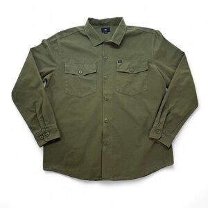 Men’s Obey 100% Cotton Button Down Longsleeve Shirt Utility Jacket Size XL
